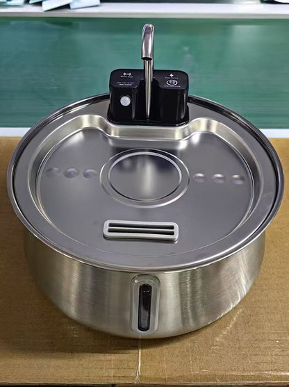 4L Wireless Stainless Steel Cat Water Fountain