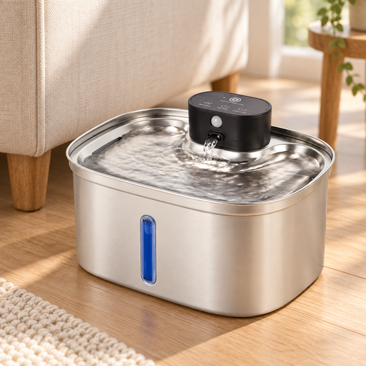 5L Stainless Steel Cat Water Fountain with Motion Sensor